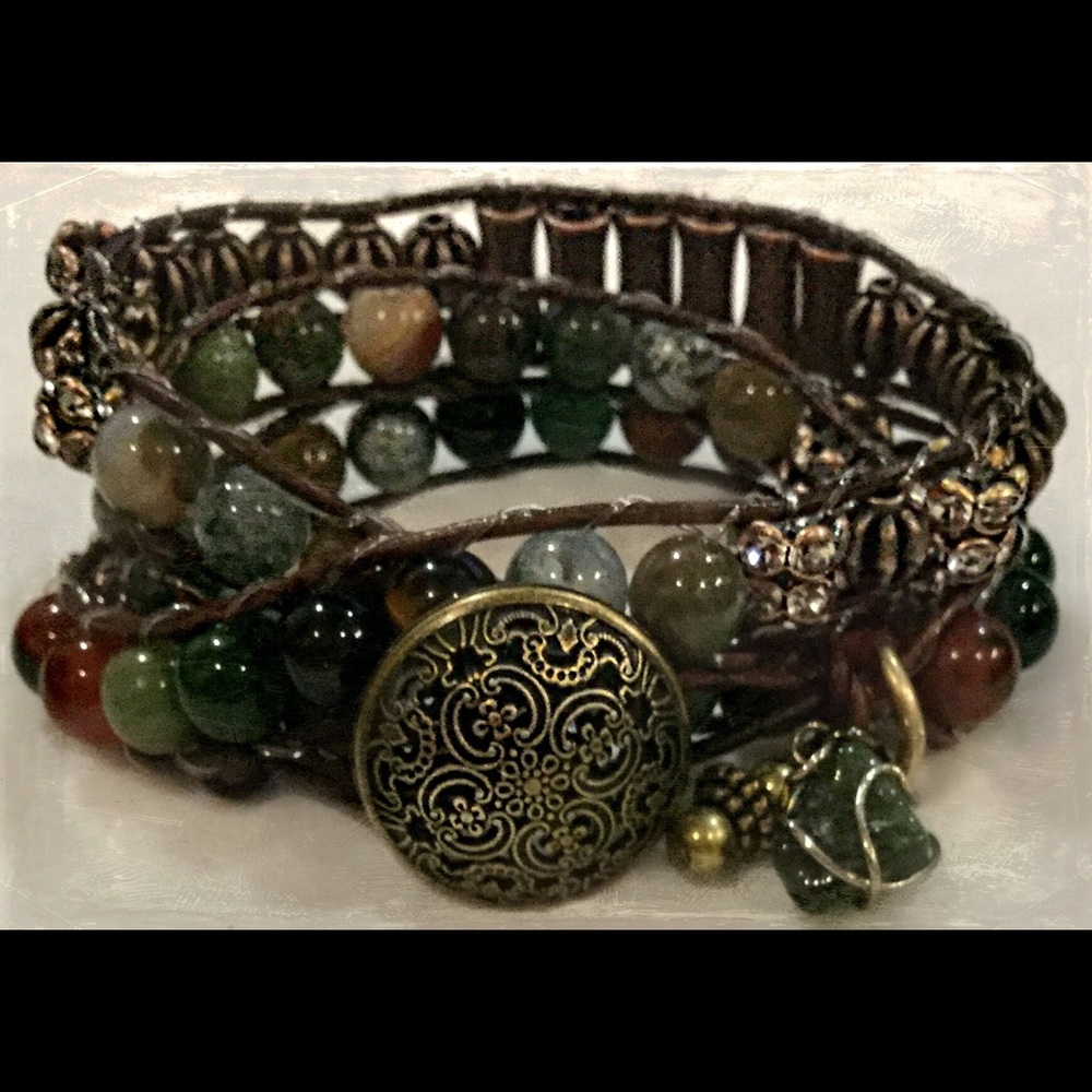 Completely Handmade Triple Wrap Bracelet